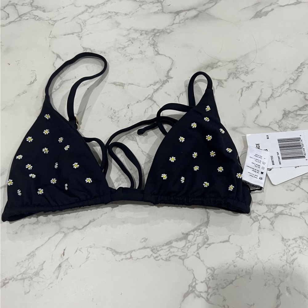 NWT beaded Brittany bikini top